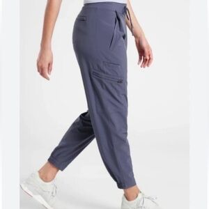 NWT Athleta Venture Elastic Waist Pant in Blue Women’s Size 18